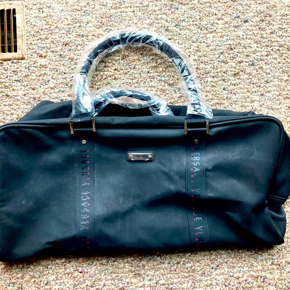 Versace Bags Versace Parfums Black Duffle Travel Bag Poshmark